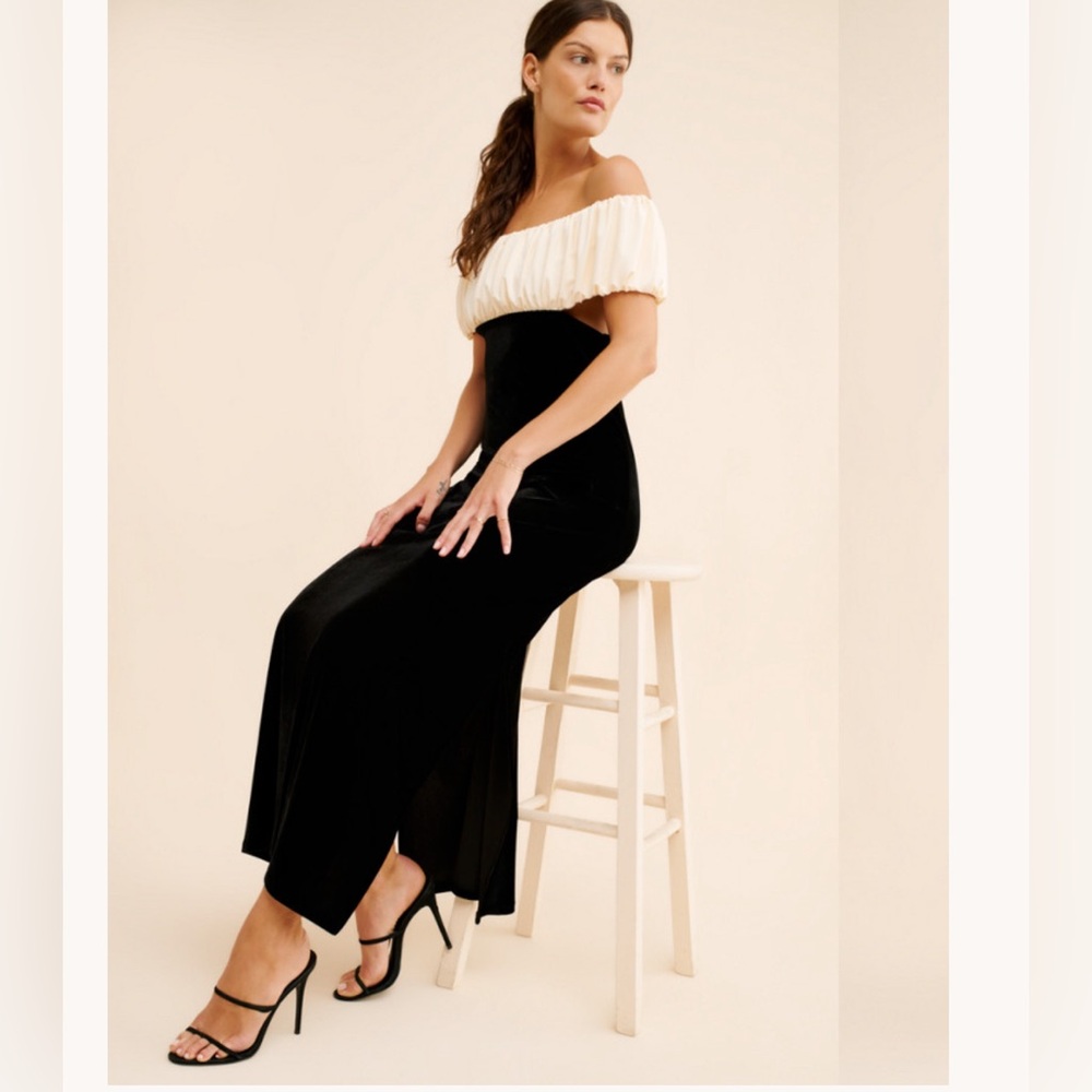 Baloon Velvet Maxi Dress